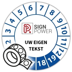 Signpower Keuringssticker Met Jouw Logo En Tekst Op Rol signpower kopen in de aanbieding Signpower Keuringssticker Met Jouw Logo En Tekst Op Rol signpower kopen in de aanbieding